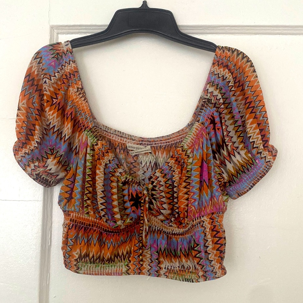 Short sleeve boho top